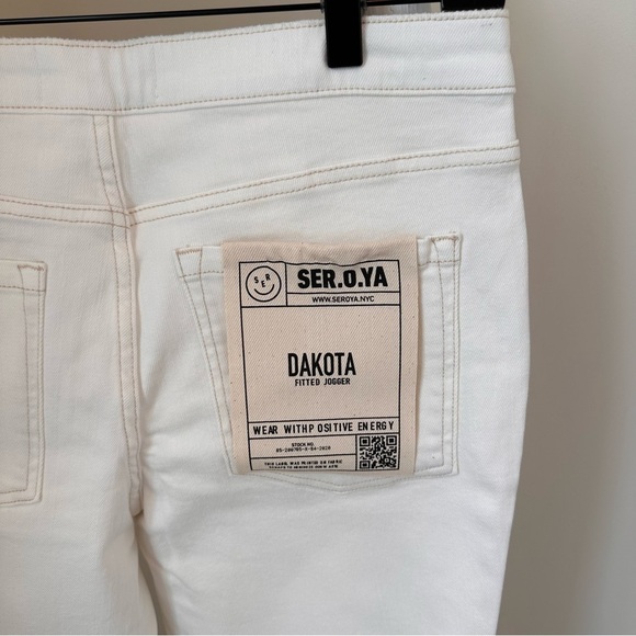 SER.O.YA Men’s Dakota Fitted Denim Jogger Pants Cream SZ 31” - Picture 8 of 11